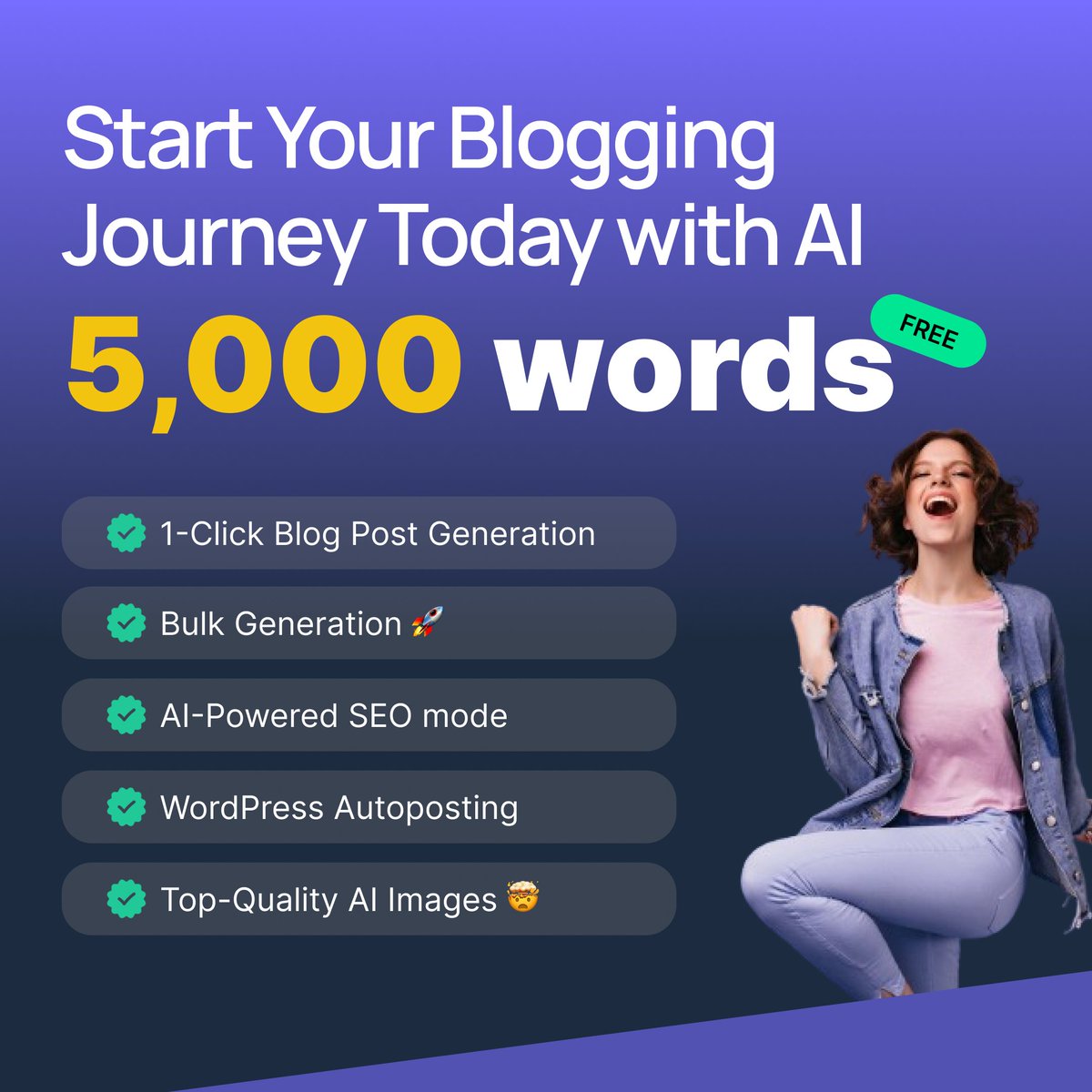 1bestai's tweet photo. 🔥 Elevate Your Content with AI Magic and Start Earning Blogging In 2024 ! 🤩✍️🤖
Meet your new secret weapon for SEO writing success!

👉 View Tool: https://t.co/4FPaY5rAlc

#AIイラスト #AI美女 #AI #aitools #ArtificialInteligence #tech #TechInnovation #Trending #viral https://t.co/hEokjBCaNf