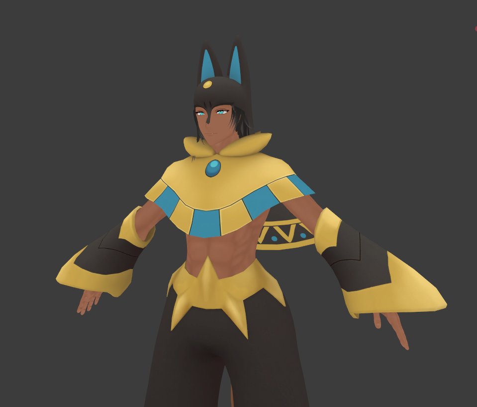 DisgruntleVr's tweet photo. been on that pal binge lately my personal attempt at humanoid Anubis https://t.co/FUzKXTwkxH