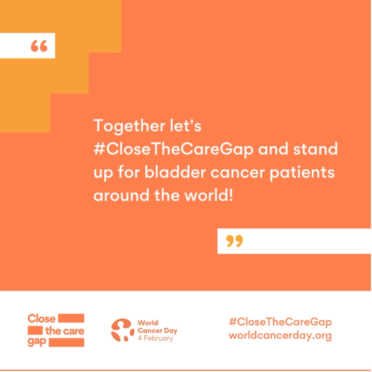 #BladderCancer is the 10th most commonly diagnosed cancer in the world! Yet not every patient has access to the best quality care & peer support. This is why it is essential to #CloseTheCareGap in cancer care for all & for our bladder cancer patient community 🌏🌍🌎 The time is…