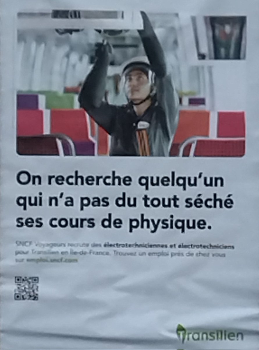 Nouvelle publicité pour l'embauche dans le réseau Transilien :