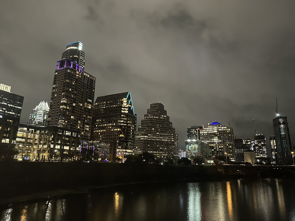 Austin Downtown Skyline at Night from conferences hotel #TNSW2024