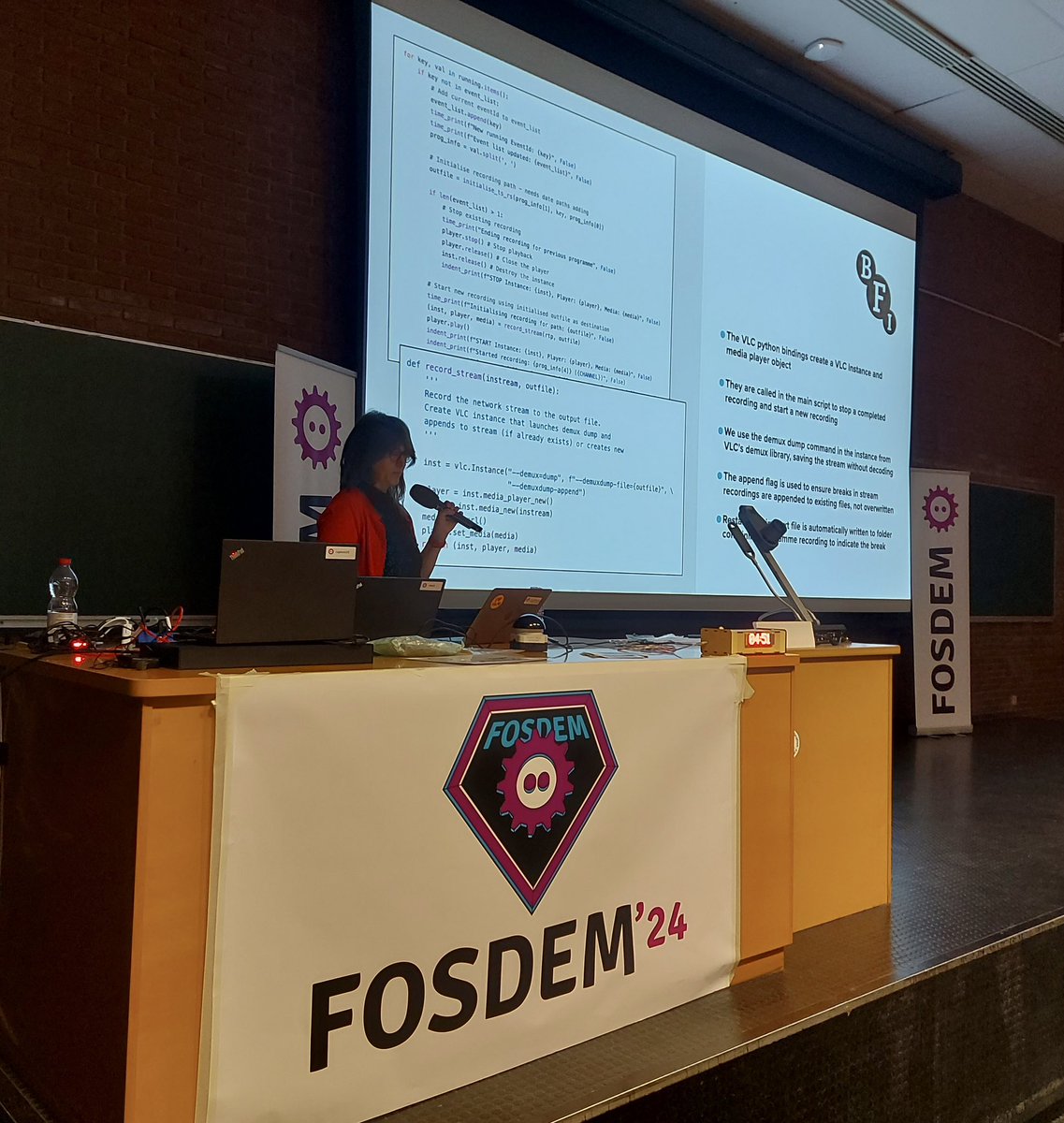 digitensions's tweet photo. Happy to be @fosdem this year, enjoying amazing talks mainly I Open Media (shepherded by @kierank_ ) and @ThePSF dev room. Thanks for letting me present about @BFI #STORA project: https://t.co/3ohZWZ8U2X https://t.co/muzVx5hbmW