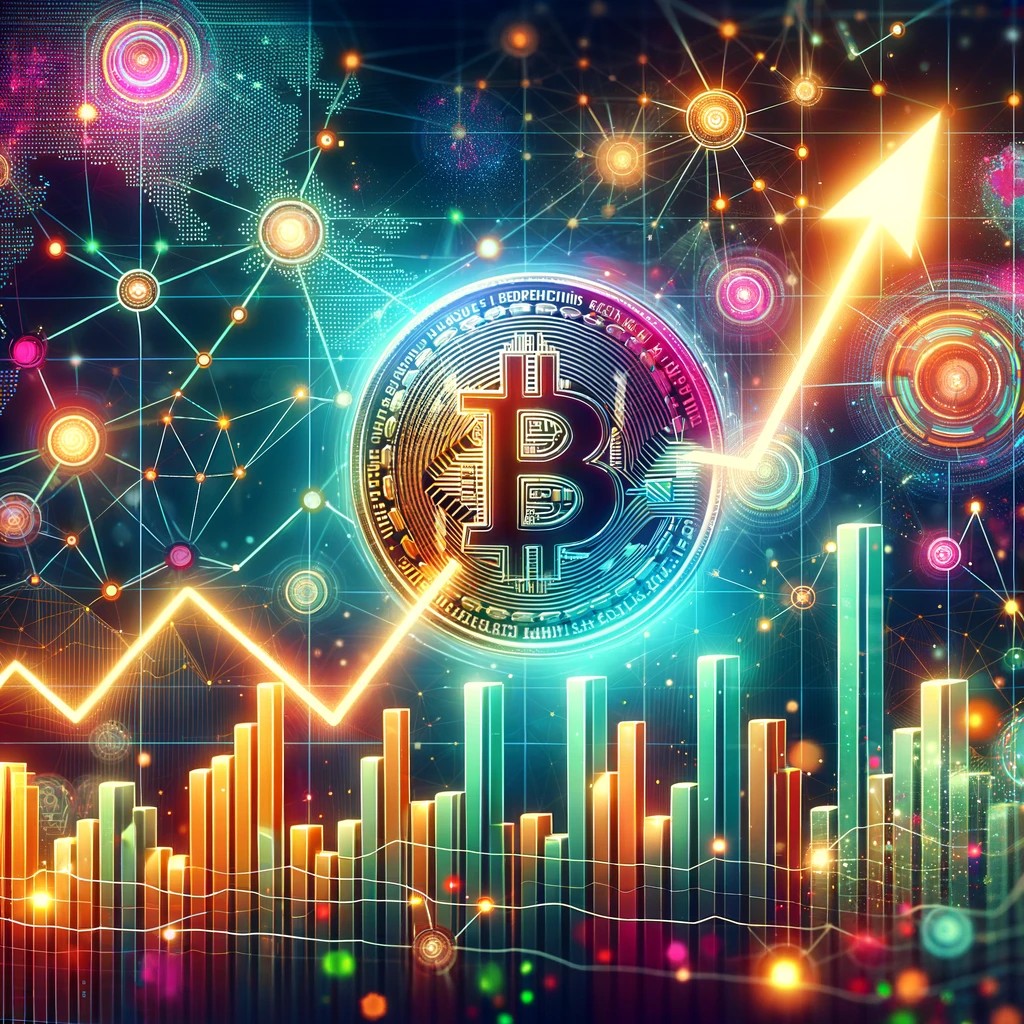 AltcoinHorizon's tweet photo. Bitcoin's gearing up for a bullish ride, potentially eyeing the $60k mark, as Cardano's ecosystem thrives with transaction volumes heating up. As the crypto halving event approaches, watch for market waves. #Bitcoin #Cardano #CryptoHalving #MarketSurge https://t.co/2cE132Wdvn