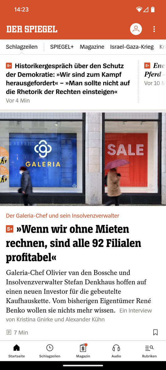 Wenn ich ohne meine Miete rechne, wäre ich auch profitabel.