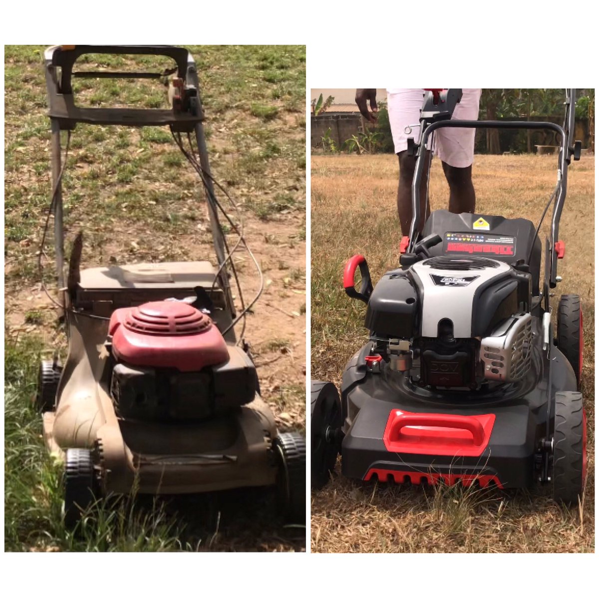 abbeyprince89's tweet photo. New lawnmower has been bought to replace the broken one. Thanks to all who donated to this worthy cause, and most importantly to Nick Evans of @ukhockeyphotos for organising the fundraiser for us. We are most grateful. May God bless us all.🙏🏾 https://t.co/YqFwM1cmXN