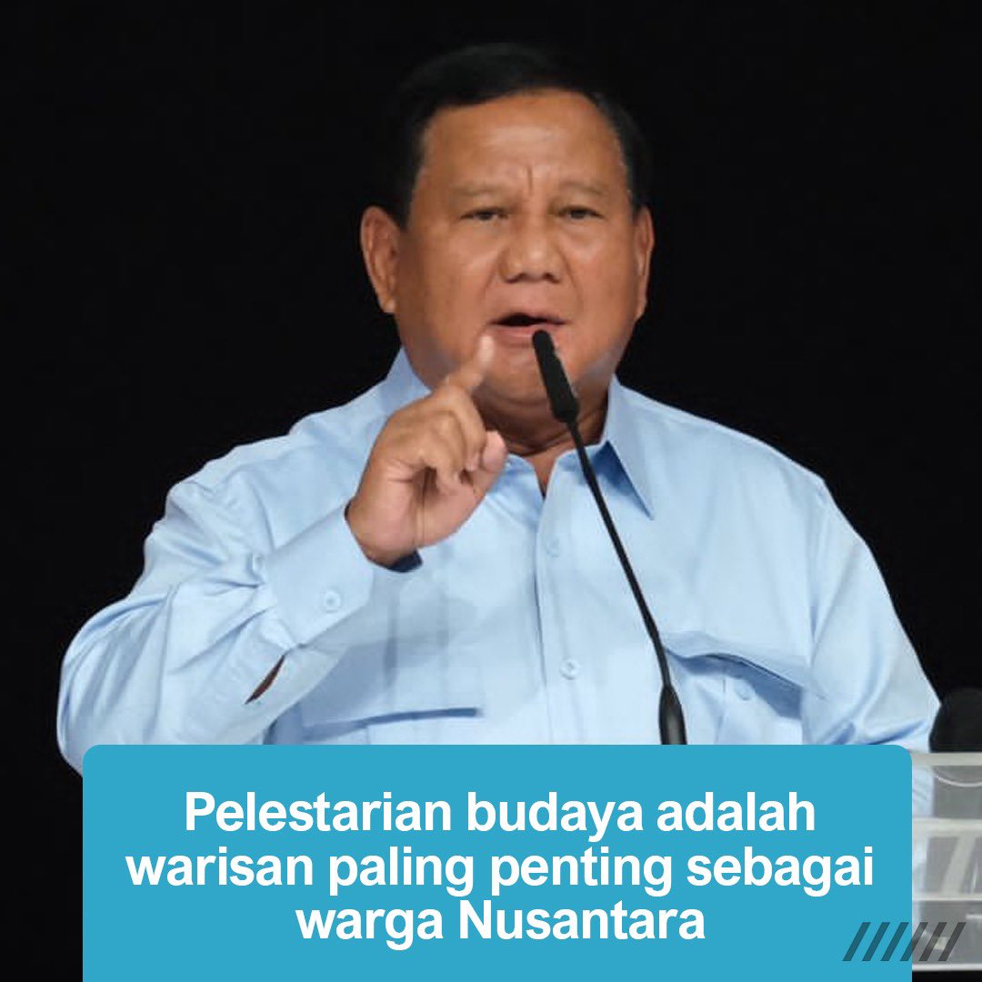 kan maeen, sampe ke pelestarian budaya pun ttp diperhatikan oleh <a href="/prabowo/">Prabowo Subianto</a>  #WaktunyaPrabowoGibran 
#PrabowoSekarang
