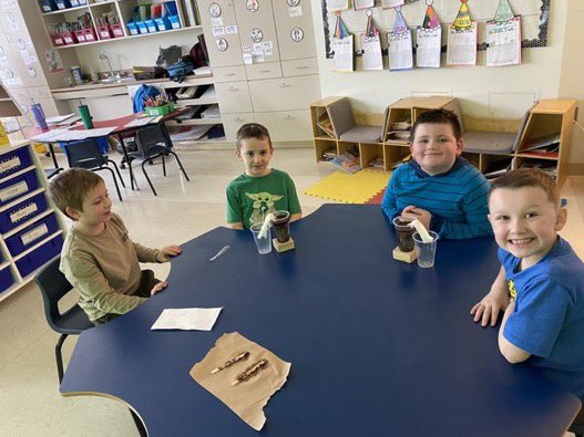 Mrs. Lalanne said, “Our very own student teacher aka “Dr. Roland the scientist” came back to visit our classroom today and did some fun science experiments with us. We learned all about water filtration and the importance of clean water!” 💧<a href="/JubileeElement1/">Jubilee Elementary</a> <a href="/CBVRCE_NS/">CB-VRCE_NS</a>
