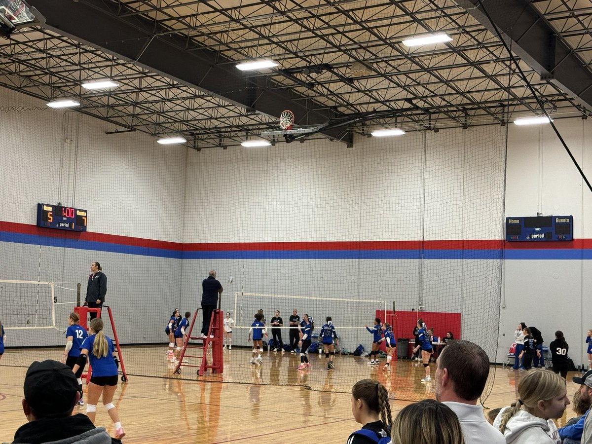 We are hosting the MAVA Winter Classic this morning.  The building is full of excitement as the teams are competing for gold. #growthegame #girlsvolleyball