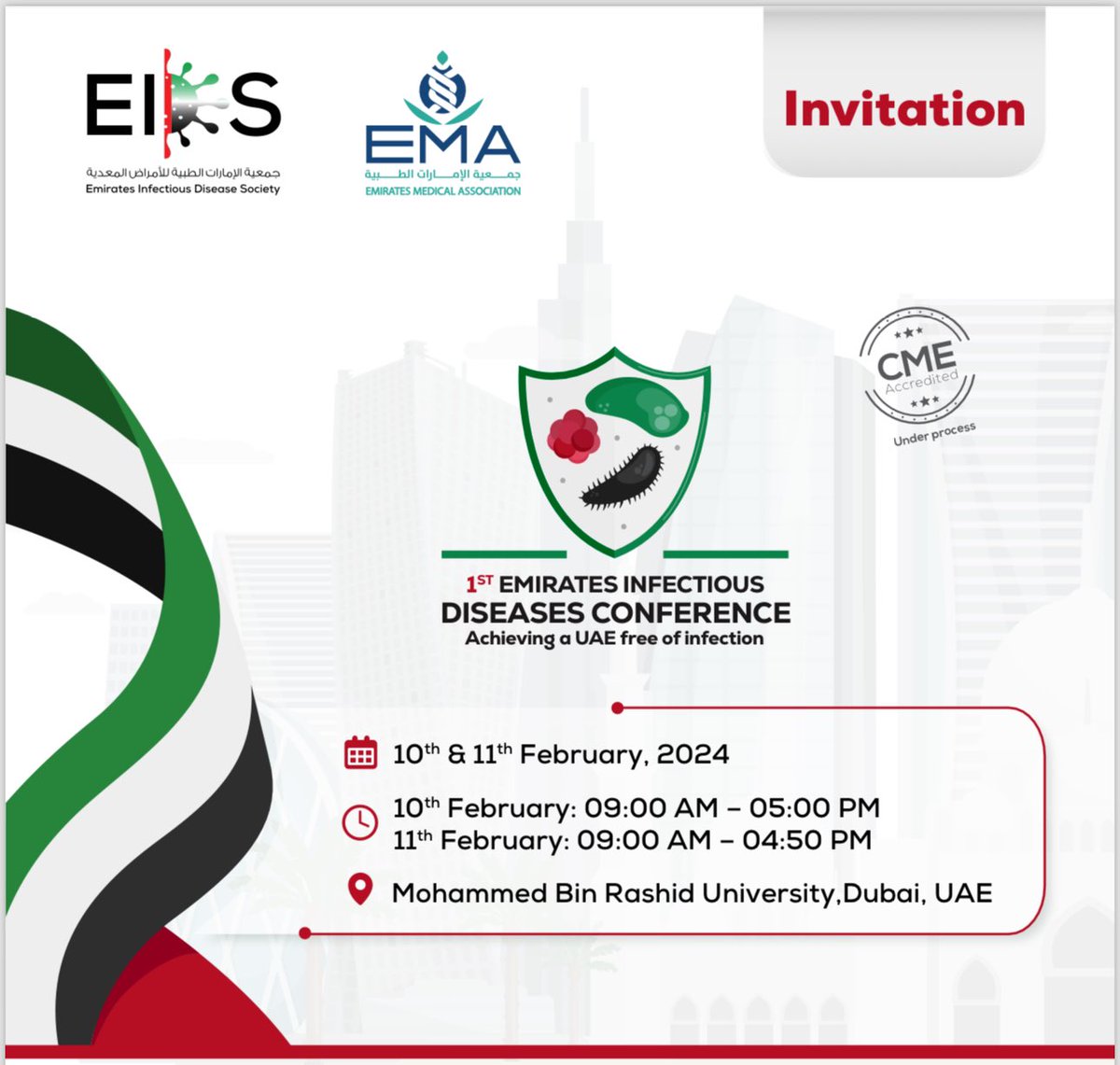 It’s here! 🚨 ⏰ 

Mark you 🗓️ for EIDS 1st annual conference where EIDS members bring together an exciting agenda covering 2023-2024 hot topics in ID, ASP, mycology, transpalt ID &amp; much more! 

Link for registration👇🏼 don’t miss out! [11.25 CME credits]
form.jotform.com/233552228253554