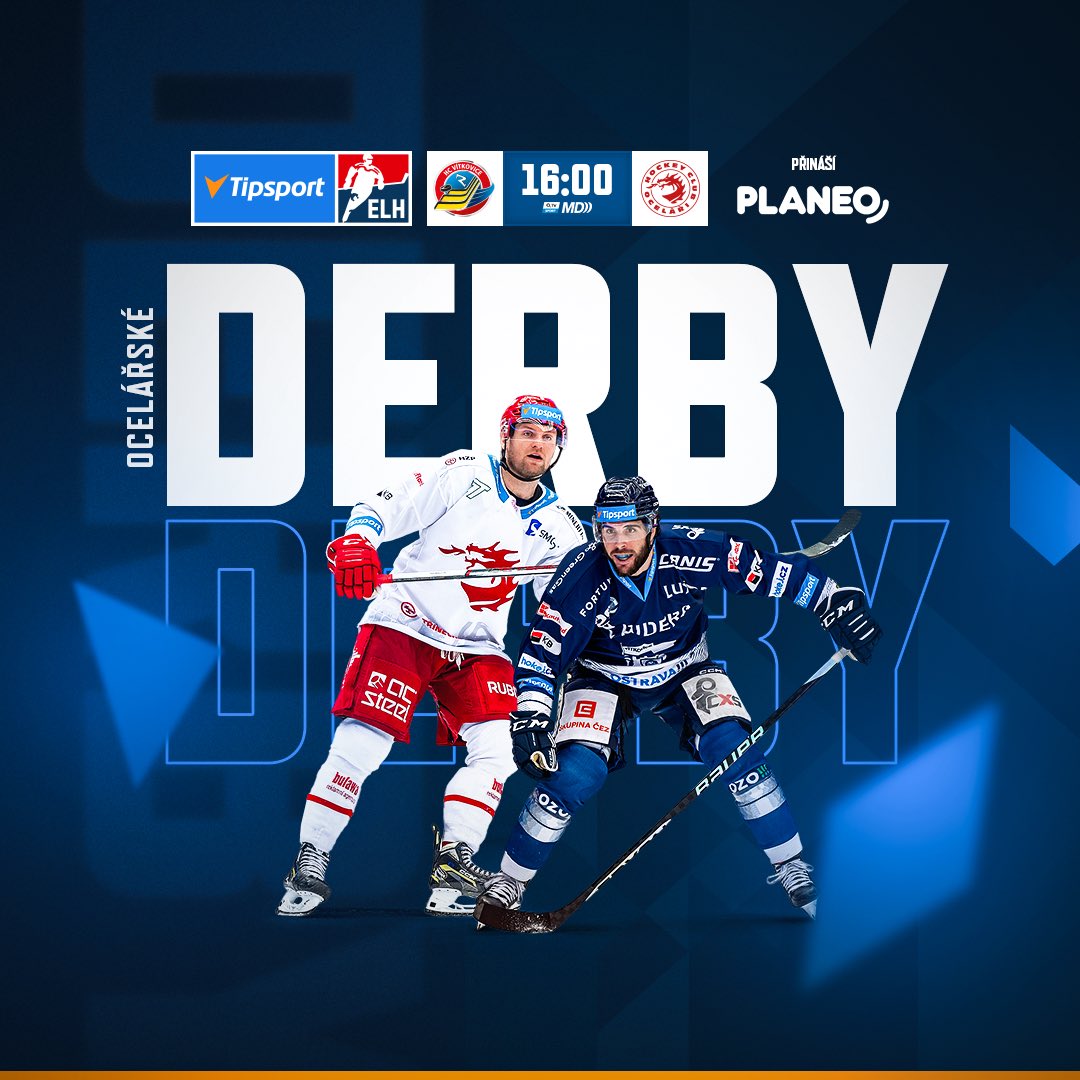 telhcz's tweet photo. ⚔️ Již za hodinu a půl nás čeká poslední Ocelářské derby základní části! 🔥 Srovnají Vítkovice bilanci nebo Třinec potřetí zvítězí? 🤔
#derbytelh | #VITTRI | #TELH https://t.co/RjXEIHTtc9