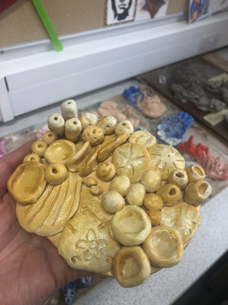 sinead_guthrie's tweet photo. Beautiful coral inspired clay sculptures by S2’s!! Looking at the inspirational work of @CourtneyCoral - learning about climate crisis and our impact on coral reefs! @LasswadeHSC #ClimateAction #Sustainability https://t.co/hTbuGWYr5E