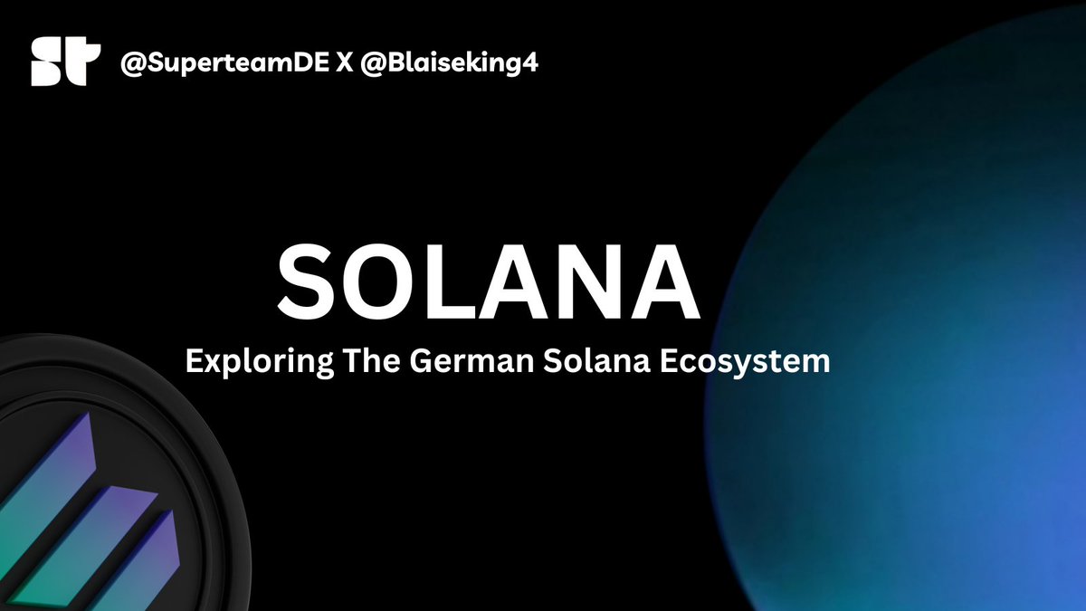 Do you know that the Solana ecosystem in Germany has been gaining Momentum?

With several projects and Developments taking place (DeFi Platforms and NFT Marketplace) the Solana blockchain has found a Niche in the German tech landscape.

Let's explore the exciting Development 🧵🧵