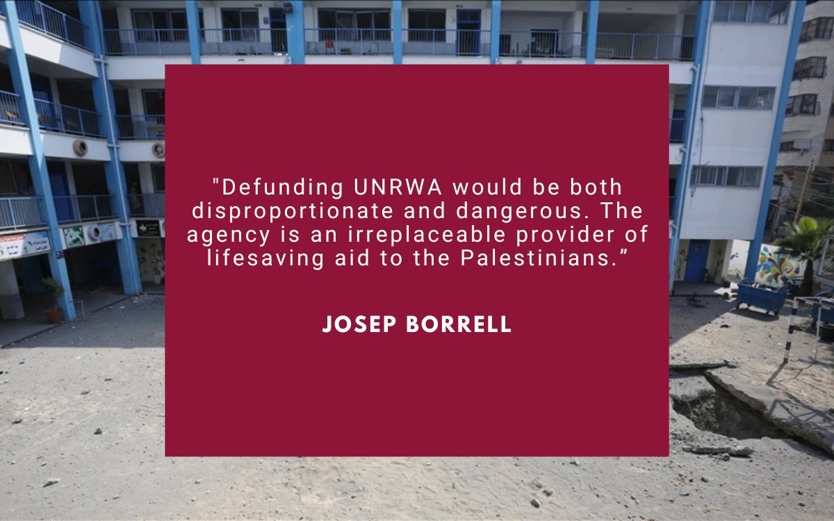 UNRWA is a critical lifeline for millions of Palestinians suffering from catastrophic hunger and the outbreak of diseases. An independent investigation into allegations is needed, but defunding would amount to collective punishment. Read my new blog post: europa.eu/!99mqMH