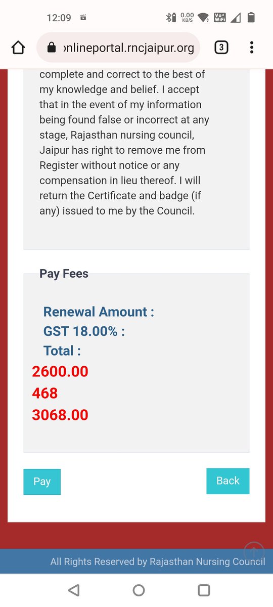 Narendra_8474_'s tweet photo. Why registration renewal fee is so high.
fee+gst+convenience fee..
what is this..u know condition of nurses in rajsthan &amp; about nurses EMPLOYMENT..?
on what based this renewal fee is decided..totally unfair unacceptable.. @help_rnc_reg @rncjaipur @RavindraBhati__ @BhajanlalBjp https://t.co/2CcTrKFEil