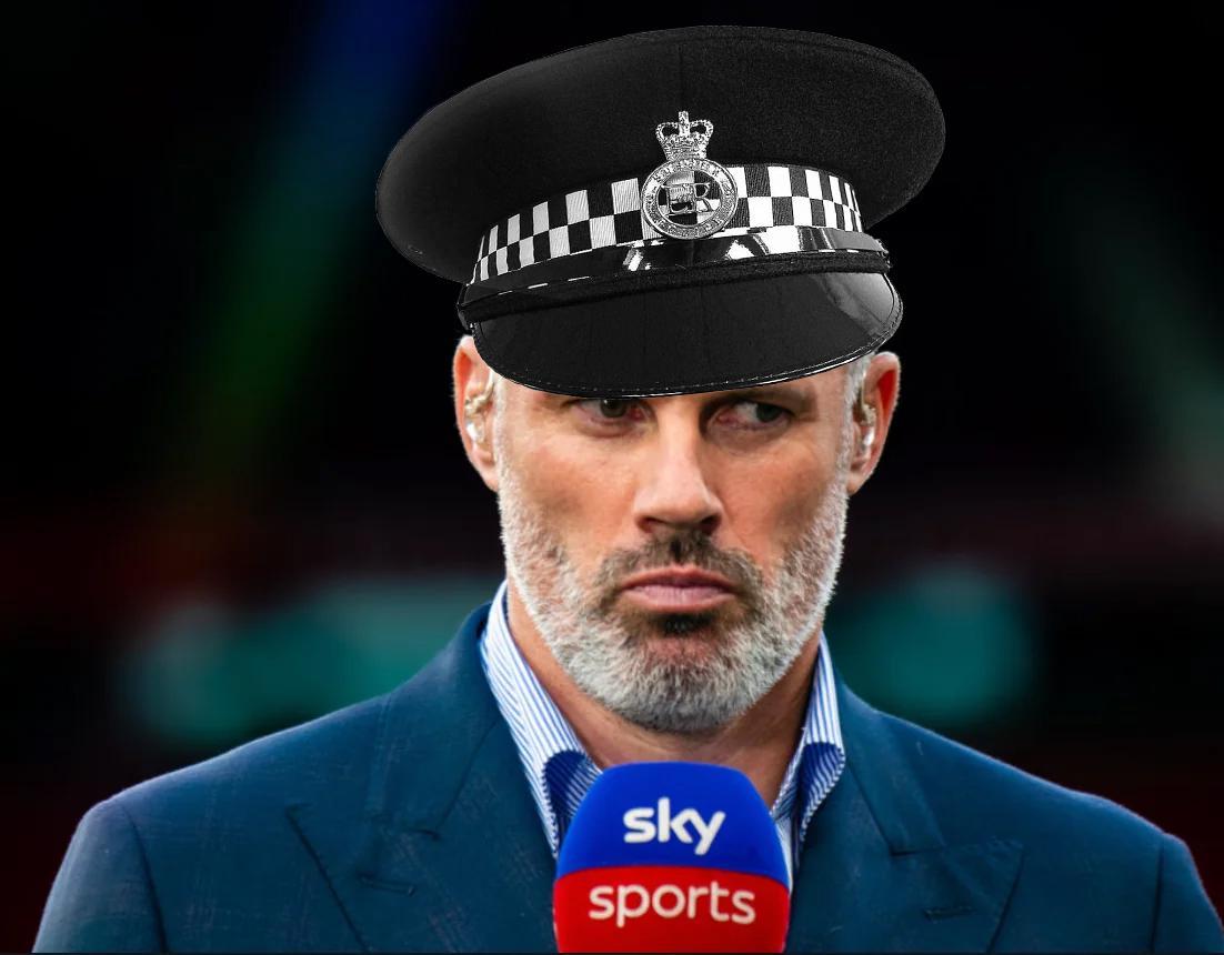 ***ANNOUNCEMENT*** An absolutely huge new appointment here at the Celebration Police!!! After his fantastic work telling Arsenal not to celebrate their win against his beloved Liverpool, we are delighted to welcome Officer Carragher to the force👮‍♂️🚨🫡 #ARSLIV @Carra23