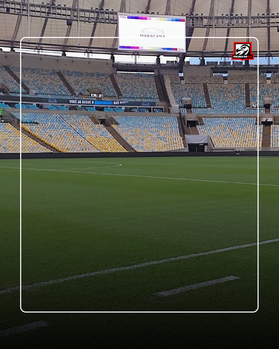 ColunadoFla's tweet photo. 🚨 Gramado do Maracanã é PINTADO para esconder más condições poucas horas antes de clássico contra o Vasco. A parte Norte, onde fica a torcida do Flamengo, é uma das mais prejudicadas.

🗞️ @VitorBeloti16 / Coluna do Fla | #colunadofla https://t.co/vT9HJQGRTY