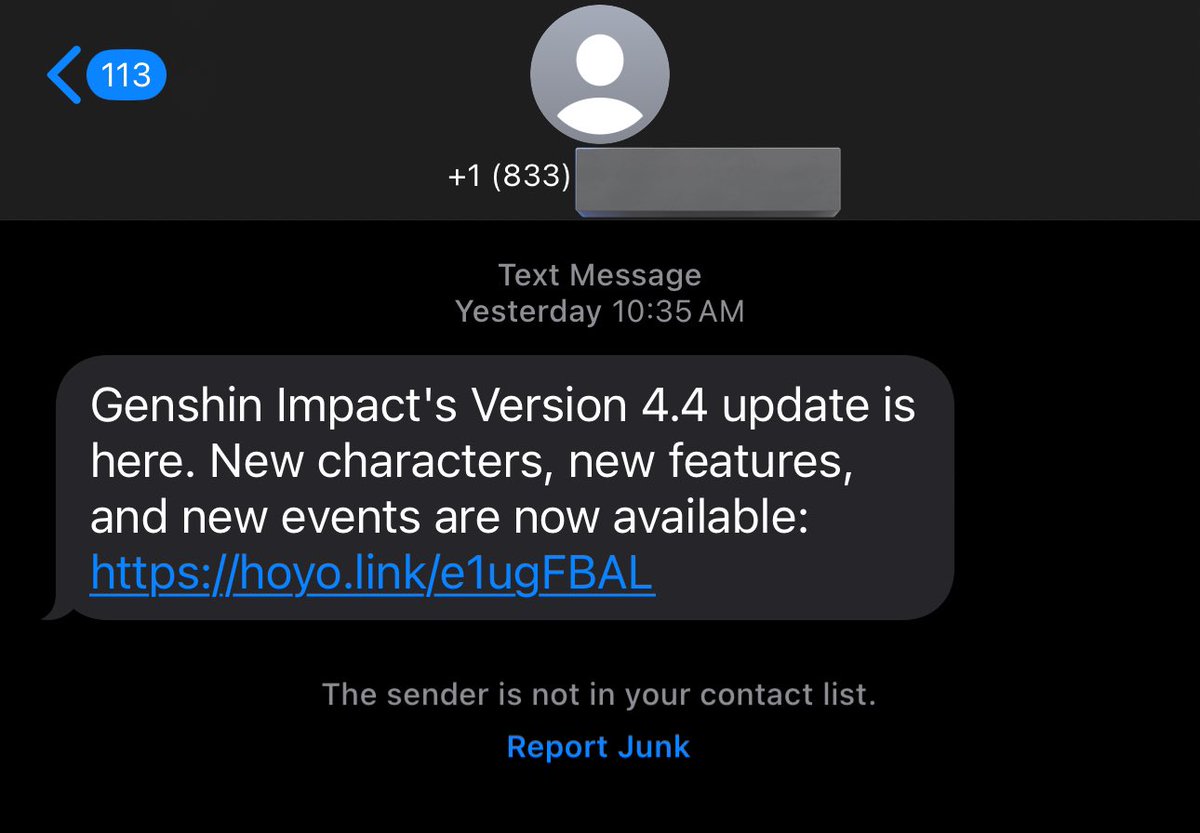 why is genshin texting me um.