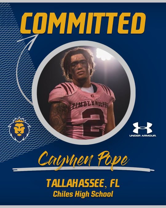 CaymanPope21's tweet photo. I’m home!🦁 @dburks88 @HeatSeeker29 @CoachKendallTod @WarnerUFootball @ChilesTDC @Bill31529 @__liamrooney https://t.co/1k88jip7ts