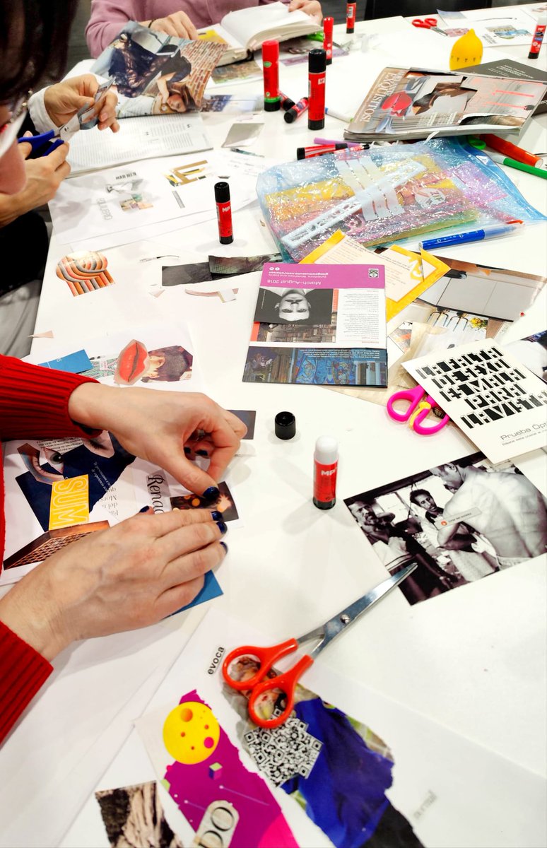 LetraLAB's tweet photo. Resumen de la sesión de nuestro primer #LetraLAB de 2024. Lo hicimos de la mano de nuestra compañera Aurora Feijoo, con una sesión de [corta y] pega: Collage exquisito. https://t.co/X4YpDFvM7O