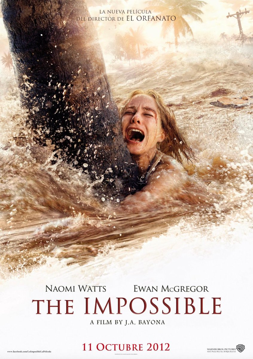AflamWorld's tweet photo. The Impossible
فيلم مؤثر رهيييب مبني على قصة حقيقية
يروي قصة عائلة تذهب للسياحة في تايلاند، لتجد نفسها محاصرة بين الدمار والفوضى بعد التسونامي المخيف الذي وقع هناك.. https://t.co/Z4L33XyQuF