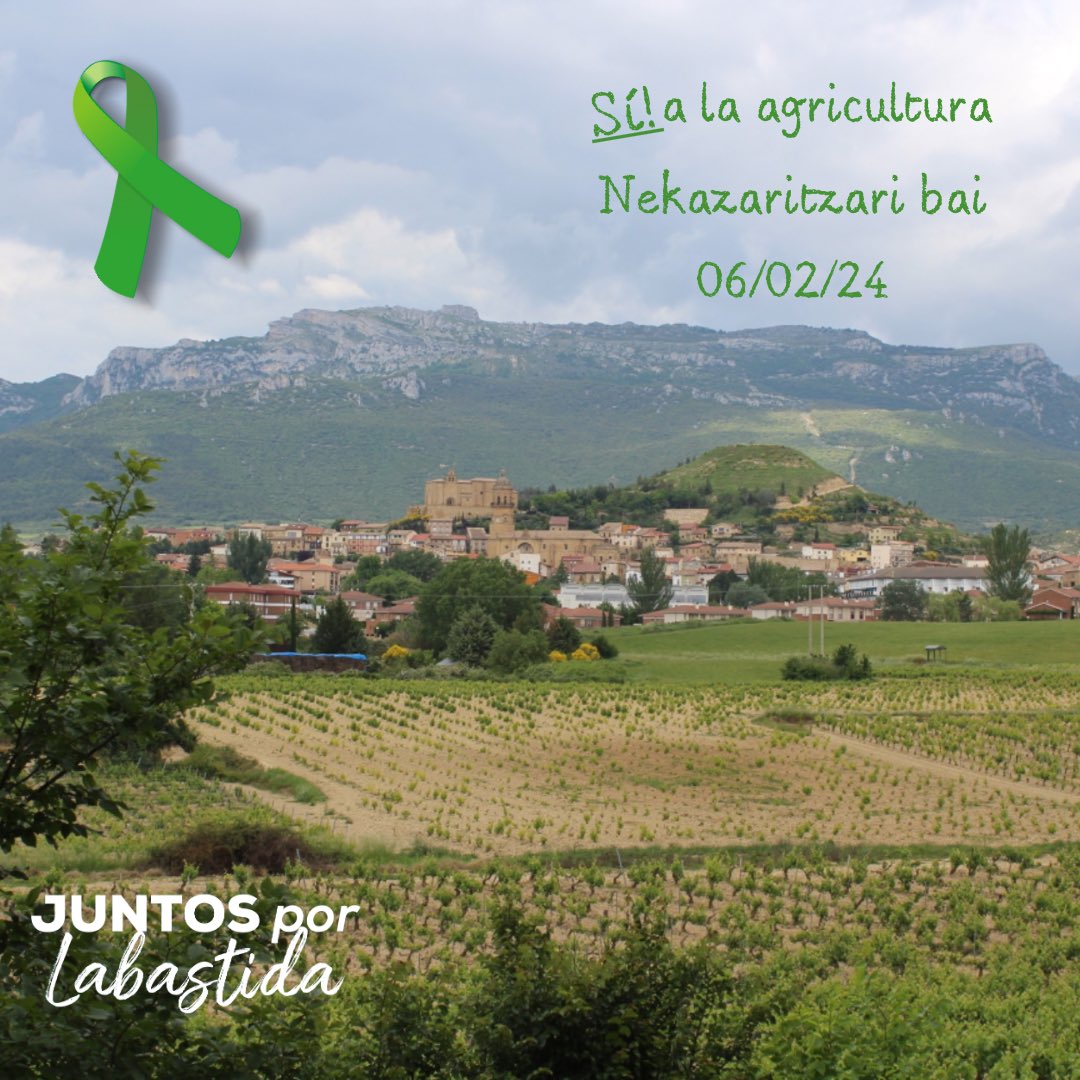 🚜 🍇 Este 6 de febrero, como cada día, nuestro apoyo a las justas reivindicaciones de los agricultores.

🚜 🍇 Otsailaren 6an, egunero bezala, nekazarien bidezko aldarrikapenak babestuko ditugu.