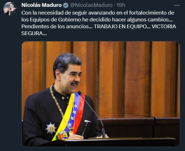 LaTablaBlog / Plataforma de Periodismo (@latablablog) on Twitter photo #EnElClavo Con el cambio de 4 ministros el Pdte. <a href="/NicolasMaduro/">Nicolás Maduro</a> inició ajustes en su gabinete para afrontar elección presidencial #EleccionesYa. Incorporó "cuadros técnico-políticos" y desplazó a voceros políticos con el fin de asegura ejecución de la inversión social. #EnElClavo Con el cambio de 4 ministros el Pdte. <a href="/NicolasMaduro/">Nicolás Maduro</a> inició ajustes en su gabinete para afrontar elección presidencial #EleccionesYa. Incorporó "cuadros técnico-políticos" y desplazó a voceros políticos con el fin de asegura ejecución de la inversión social.
