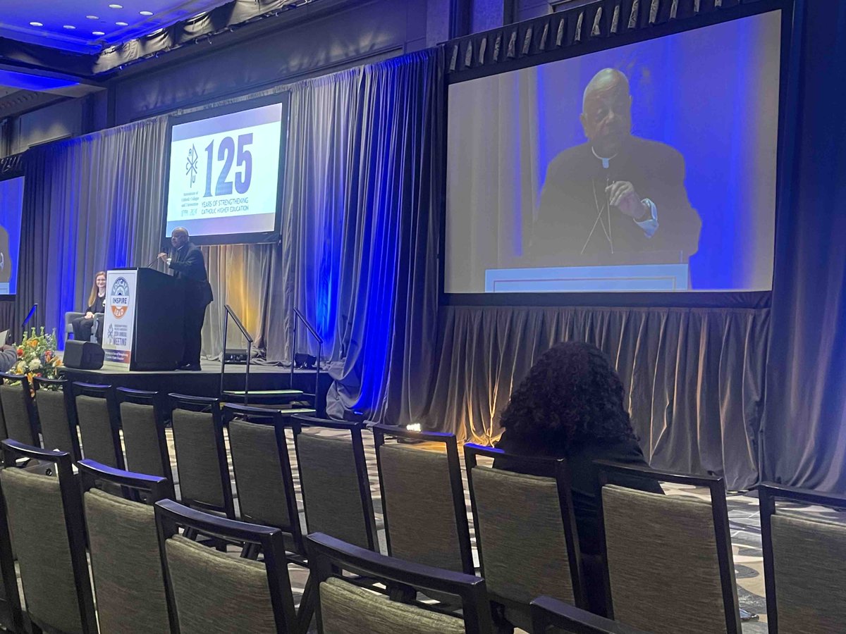 Attending the Afternoon Plenary of ACCU @CatholicHigherEd “First-Hand Chronicles from the Synod on Synodality”
This plenary features His Eminence Wilton Cardinal Gregory, Archbishop of WashDC, and Julia Osęka, student, Saint Joseph’s University PA. St. Thomas University