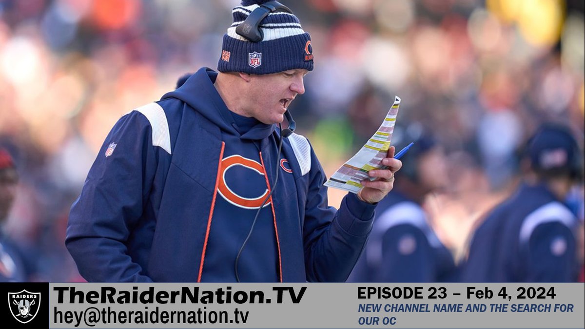 Episode 23 - New Channel Name and the search for our OC

I share with you we have changed our name to TheRaiderNation.TV and I share my opinion on the OC search. #Raiders #LasVegas #LV #Kingsbury #Getsy 

youtube.com/watch?v=xwOY-j…