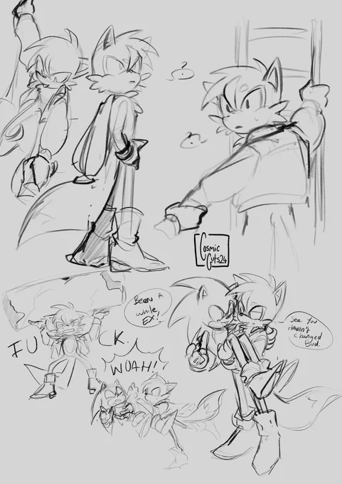 [OC]back on my sonic shit( i like having ex just carry people i think its hilarious )#sonicoc 