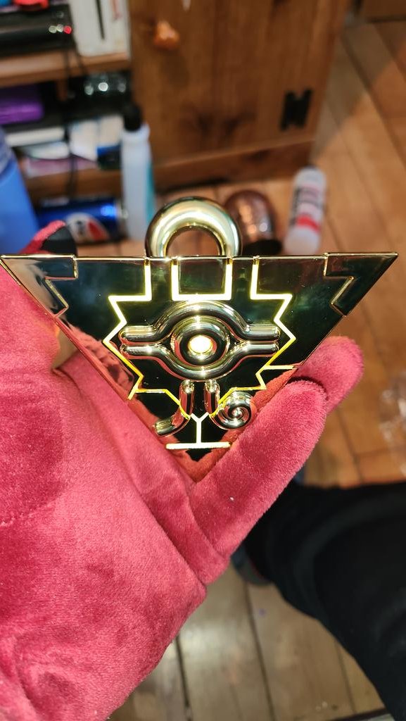 TheChibiSaturn's tweet photo. Yeah I couldn't help myself. I love yugioh and so when I heard bandi made a millennium puzzle replica I had to get it. 

Also heard they are working on a millennium rod replica next 👀 https://t.co/Dpry8OkC1v