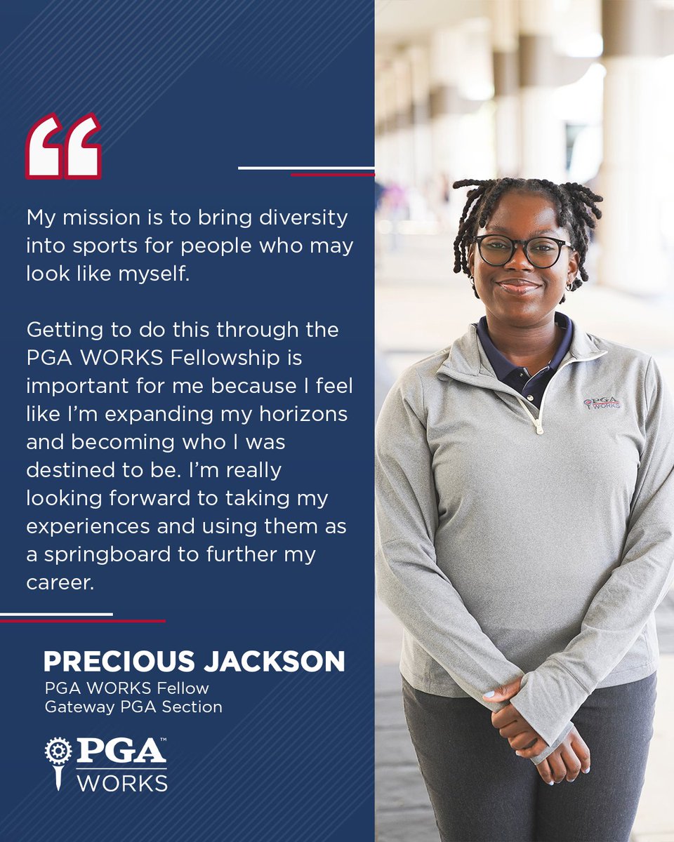 As we celebrate Black History Month, we are proud to recognize some of the faces, programs and events behind #PGAWORKS!❤️ One of our newest Fellows, Precious Jackson, is already elevating her career and on the path to greatness.