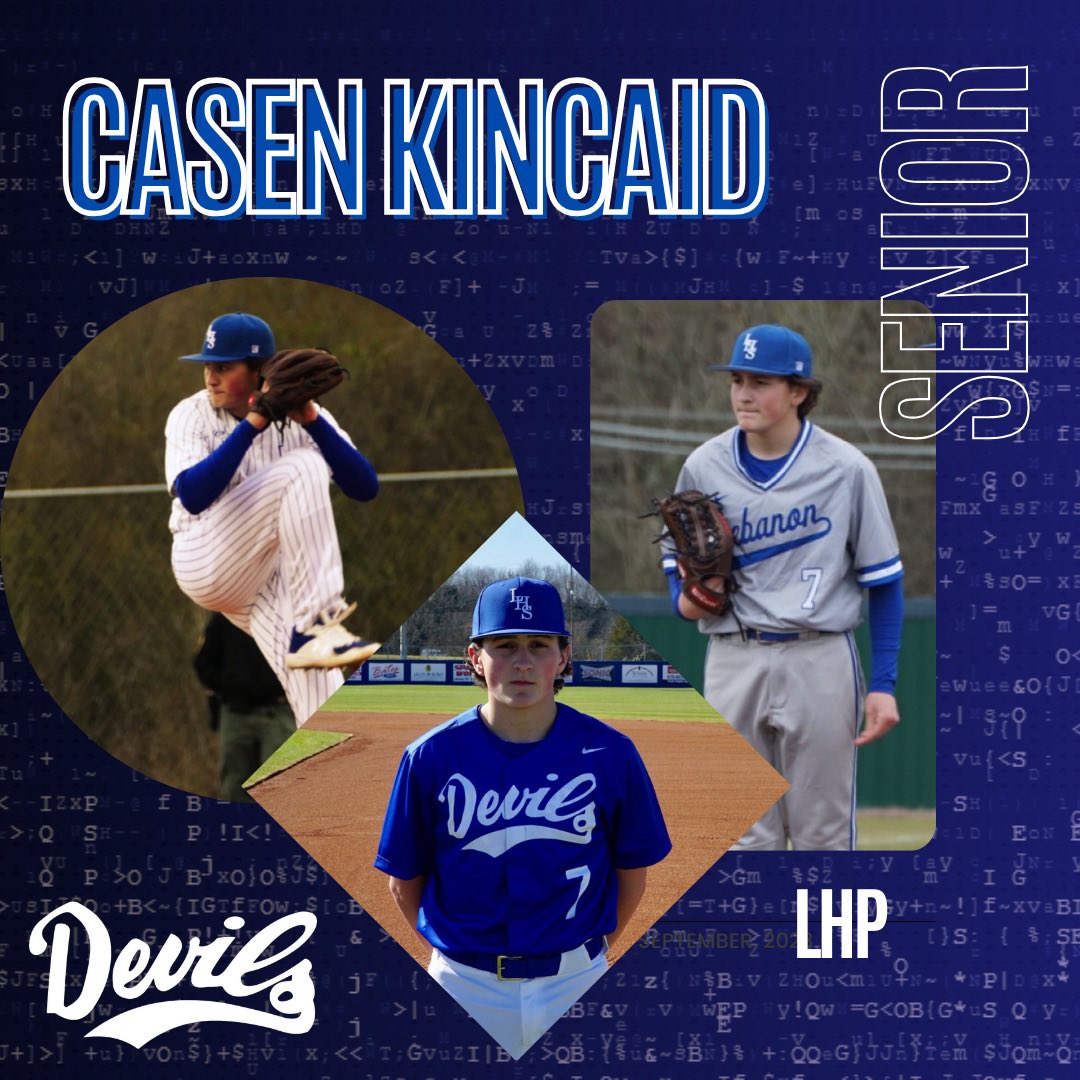 Lebanon HS Baseball (@lebanonhsbsbl) on Twitter photo Senior Shoutout #4 goes out to <a href="/kincaid2024/">Casen Kincaid</a>. The LHP looks to have a big year on the mound for us after a great year on the football field and some huge jumps in the weightroom. Super competitive guy that pounds the zone and has run it up to 87 in a recent bullpen. Senior Shoutout #4 goes out to <a href="/kincaid2024/">Casen Kincaid</a>. The LHP looks to have a big year on the mound for us after a great year on the football field and some huge jumps in the weightroom. Super competitive guy that pounds the zone and has run it up to 87 in a recent bullpen.