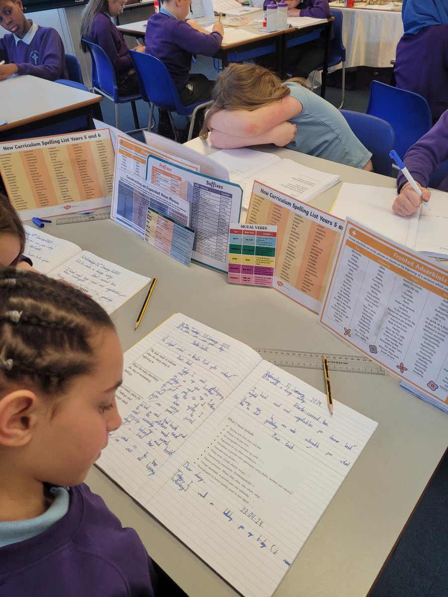 StYear33189's tweet photo. The team have been working incredibly hard these last two weeks during our literacy lessons, with a keen focus on letter formation, personification, modal verbs and prepositions! Watch this space for the final product next week, where we'll be publishing our diary entries! :) https://t.co/dddvAyAy9K