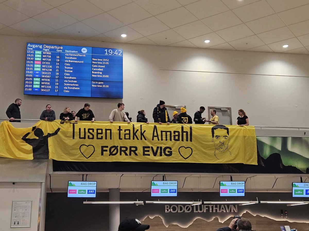 Vi har vært på flyplassen å ønsket Pelle lykke til videre