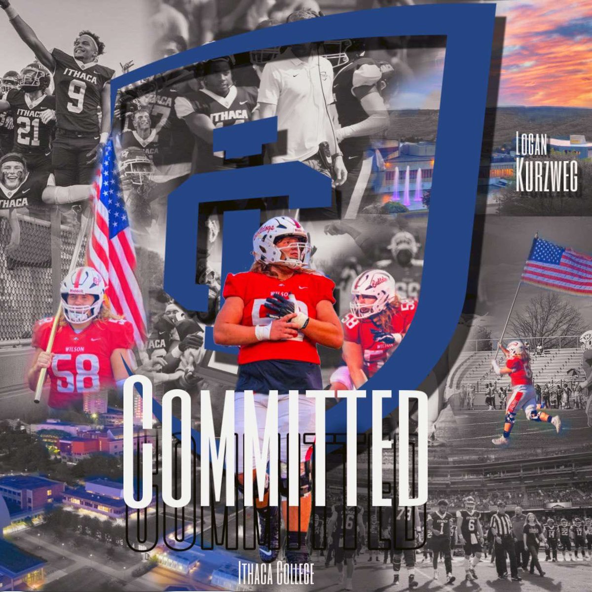 Logan Kurzweg (@kurzweglogan) on Twitter photo Excited to say I will be committing to Ithaca college. Thank you to my family, coaches, and teammates for putting me in this position. AGTG <a href="/IthacaBomberFB/">Ithaca Bomber Football</a> <a href="/CoachTerp_/">Mike Toerper</a> <a href="/Coach_Mi11er/">Andrew Miller</a> <a href="/CoachGrigs619/">Kerry Grigsby</a> <a href="/WilsonBulldogs/">Wilson Bulldogs Football</a> Excited to say I will be committing to Ithaca college. Thank you to my family, coaches, and teammates for putting me in this position. AGTG <a href="/IthacaBomberFB/">Ithaca Bomber Football</a> <a href="/CoachTerp_/">Mike Toerper</a> <a href="/Coach_Mi11er/">Andrew Miller</a> <a href="/CoachGrigs619/">Kerry Grigsby</a> <a href="/WilsonBulldogs/">Wilson Bulldogs Football</a>