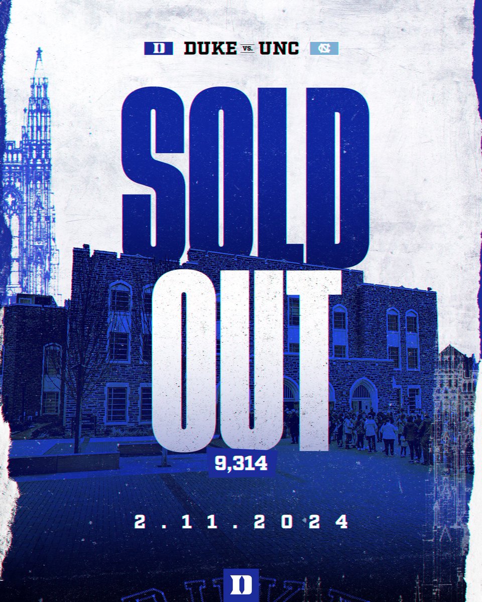 DukeWBB's tweet photo. SOLD OUT 🏰 https://t.co/98gyxaUuPJ