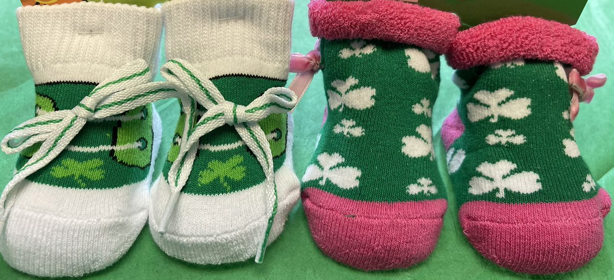 So sweet - baby booties for boys and girls. March is around the corner. 
Bridget's - An Irish Tradition 
88 West Main Street 
Norton, MA 
☘️ OPEN 7 days a week. ☘️ 508-285-9700 💚 #bridgetsirish  #weship📦 #bringingthebestfromireland   #buyirish