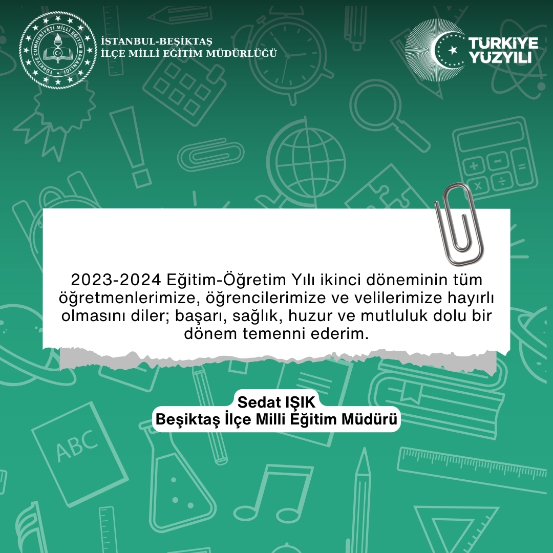 BesiktasMEM's tweet photo. Tüm öğretmenlerimize ve öğrencilerimize sağlıklı ve başarılı bir eğitim öğretim dönemi dileriz.
@tcmeb @Yusuf__Tekin @istanbulilmem @MucahitYentur @sedat_iskk https://t.co/kawUDwwHrI