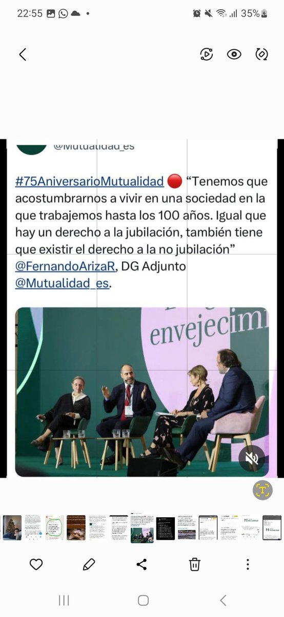 <a href="/PovedanoAlfredo/">Alfredo Povedano</a> <a href="/_OrtegaVictoria/">Victoria Ortega</a> <a href="/Mutualidad_es/">Mutualidad</a> <a href="/MovimientoJ2/">@Movimiento#J2</a> Compañero, si no nos vamos a poder/"querer" jubilar, acuérdate de esta afirmación del Sr. Ariza, DG "Mutualidad".
La Sra. Ortega participaba.
No sé a qué se espera para regular RDL la Pasarela al RETA. 
Más necesario que nunca:
#MovimientoJ2 
#PasarelaJ2AlRetaYa
#Estuve3FMadrid