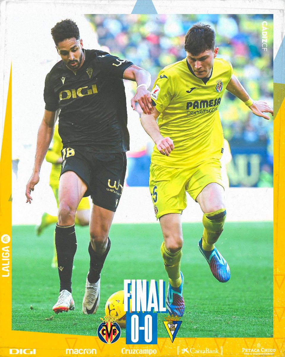 Cadiz_CF's tweet photo. 🟡💛 #VillarrealCádiz #LALIGAEASPORTS

0-0 | Final https://t.co/6ffu4faLdq