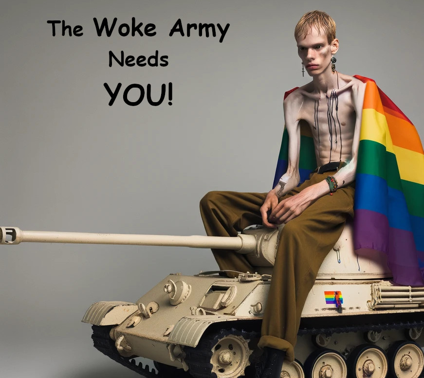 JDEadonWriter's tweet photo. Remember those wokist ads by the Army?
"The Army wants sensitive snowflakes".
π
UK Army suddenly realises that p*ssing off patriotic men, has rendered it as weak as a kitten.
Hence, it's "Conscription time!"
Just don't bend over to pick up the soap!
#Woke
#Wokist
#Conscripton