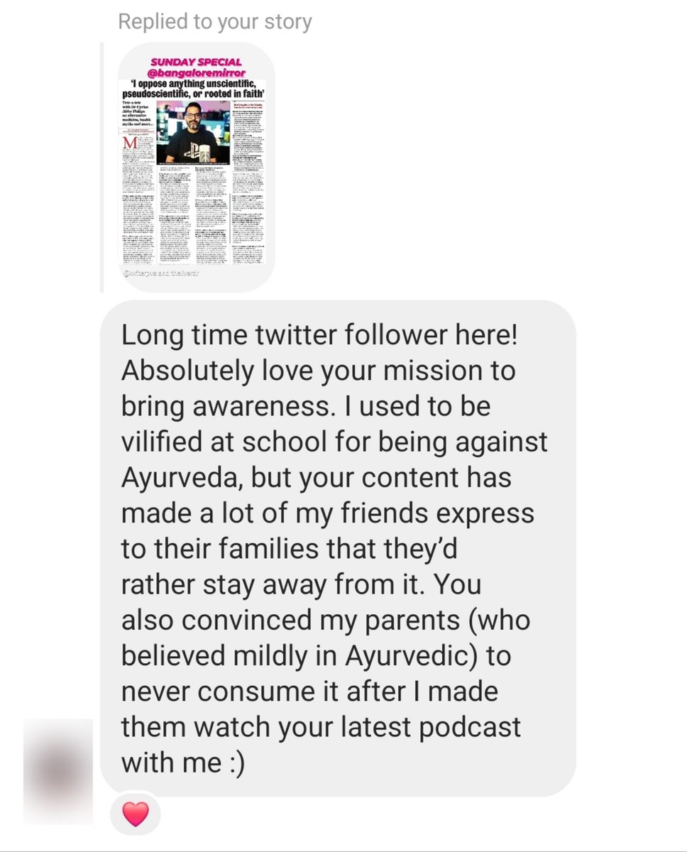 theliverdoc's tweet photo. In between all those hateful comments in my DM, I get gems like these. I appreciate these messages because it helps me realize and keep doing what doctors are really supposed to do and I believe that every doctor must do the same.

Teach.

Doctors are teachers first. Clinicians next and then researchers. Educating public, patients & families about accurate health seeking behaviour is duty half done. Battling & correcting misinformation has to be in the blood of every healthcare worker. Don't be afraid to speak from evidence. You'll be hated. But it will pass.

It's preventive medicine that's important, not damage control. 

You don't look at changing the world. You change one person at a time so that next generations are positively impacted.