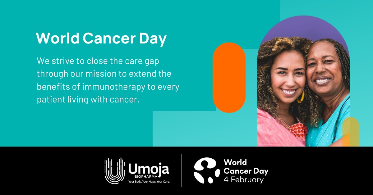 Today is #WorldCancerDay. Umoja supports @UICC's efforts to champion accessible #CancerTherapies globally, acknowledging the imperative to #CloseTheCareGap. Find out more about how to amplify this collective impact here: worldcancerday.org/join-call-to-a…