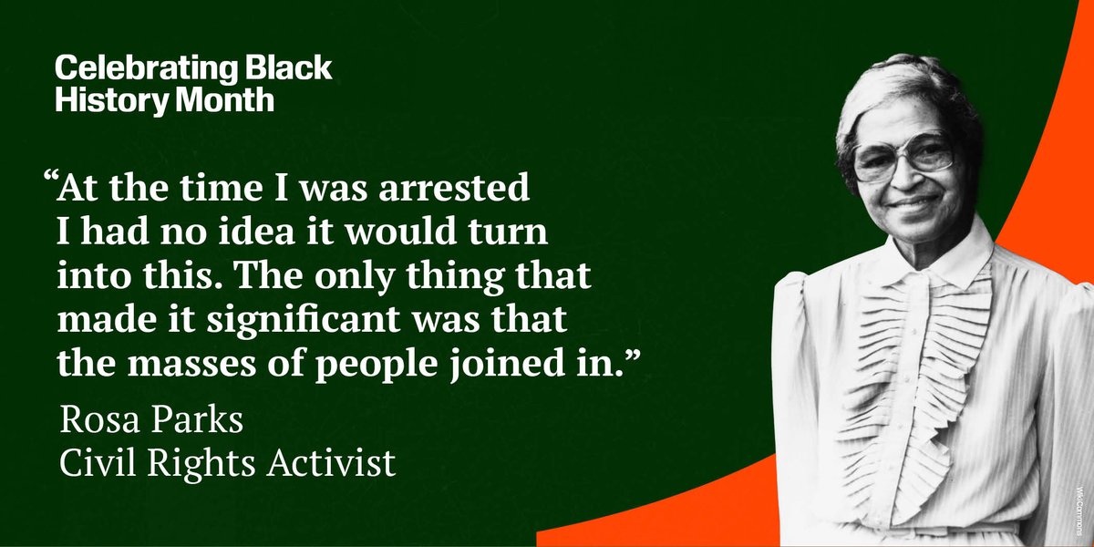 Rosa Parks, born #OTD, was a dedicated civil rights activist. On Dec. 1, 1955, she refused to surrender her seat to a white rider on a Montgomery, Alabama, segregated city bus, leading to her arrest and sparking the Montgomery Bus Boycott. #TheMarchContinues #BlackHistoryMonth