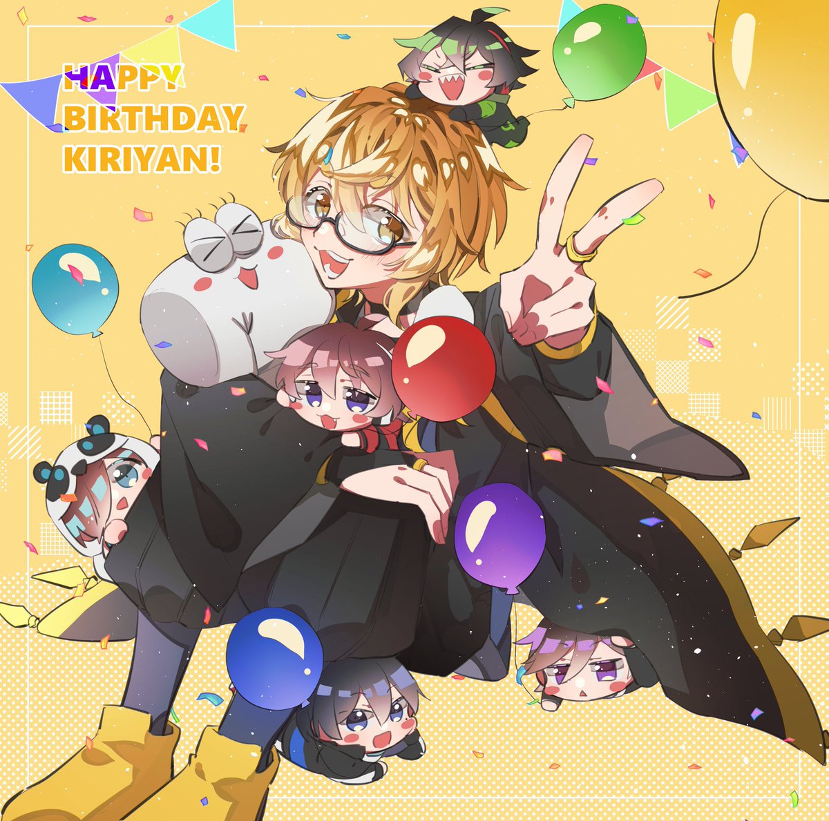 soranaka_1's tweet photo. 誕生日おめでとうございますーー👏👏
元気いっぱいムードメーカーなやんさんにいつも楽しませてもらってます！！これからも好きなことを全力で楽しむ様子を拝見しながら応援してます🥳🚩
#きりやん誕生祭2024 #しろっぽ https://t.co/smmKQFFtHu