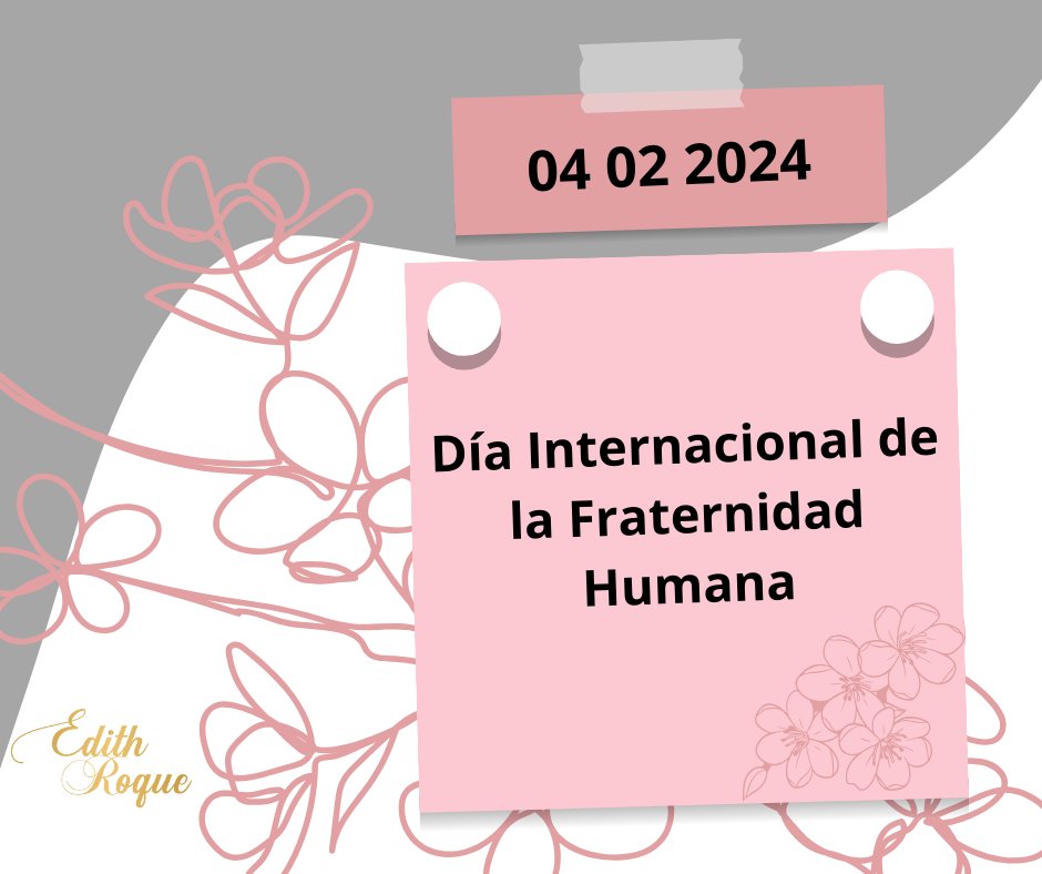ERoqueH's tweet photo. Efemeride
Día Internacional de la Fraternidad Humana
#Compliance #Integridad #Lex #DeIure #Derecho #Justicia #DDHH #Abogacía #Transparencia #DatosPersonales #RendiciondeCuentas #Paz #CulturaDePaz #Peace #PRIBAPAbogados #GlobalResearchProject https://t.co/va1EXLtASz