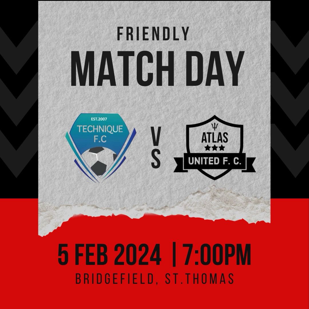 We're back ‼️

After opening our preseason campaign with a 3-0 win last Thursday, we now head to Bridgefield on Monday night to take on Technique FC in our annual game. Kickoff is scheduled for 7pm and we hope to see you there!

#ALLin❤️🖤
#AtlasOnTheRoad🚗