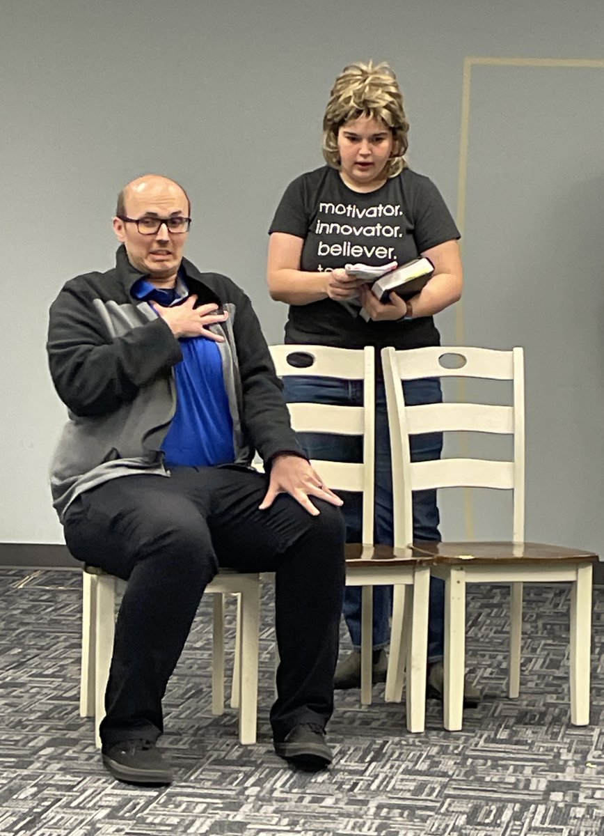 RSVPTheatre's tweet photo. At Asheboro’s Sunset Theatre, 2/4 and 2/9-11: RSVP presents Rick Abbot’s “Play On!” - the story of a community theatre group trying desperately to put on a play despite maddening interference from a haughty author who keeps revising the script. Details: https://t.co/LpxEmoOFsN https://t.co/aPaxJwOd7E