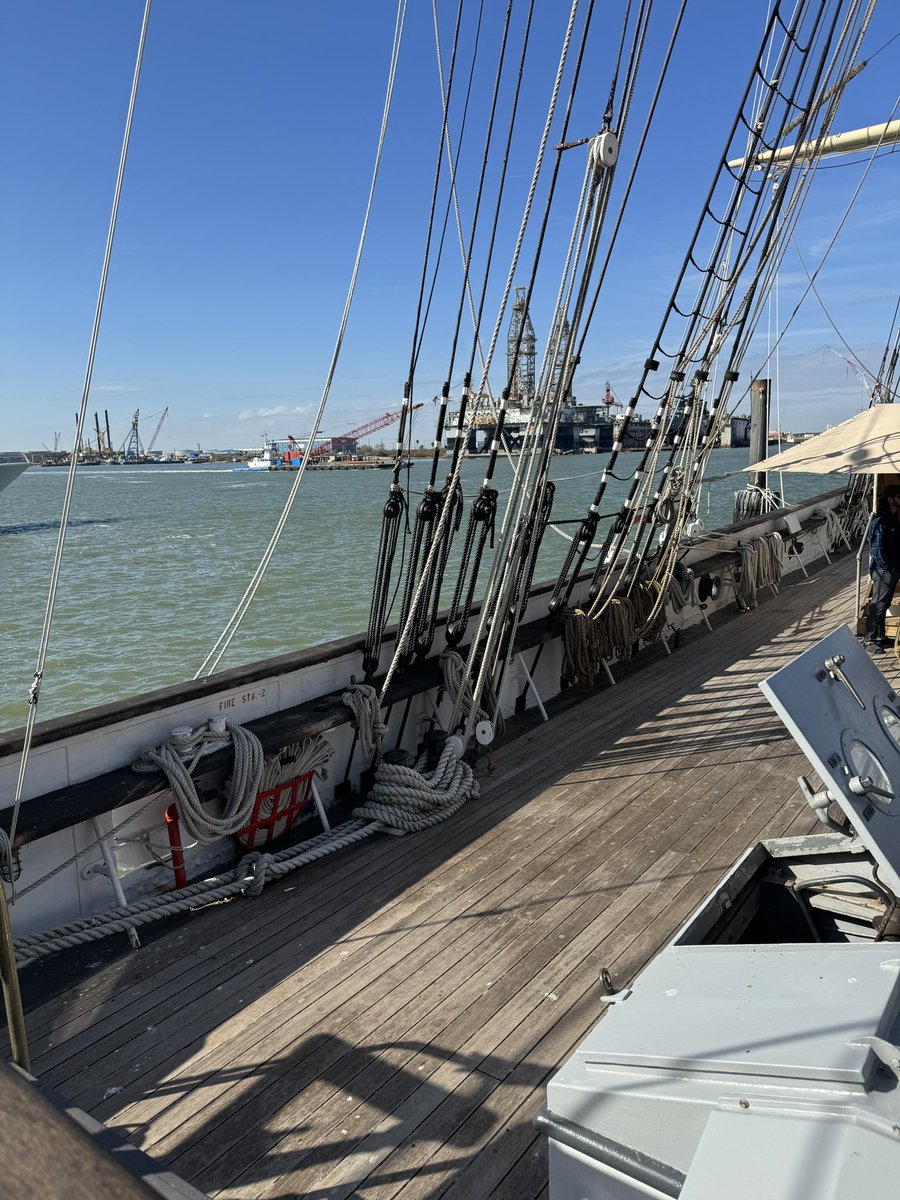 Aboard the Tallship Elissa in Galveston.