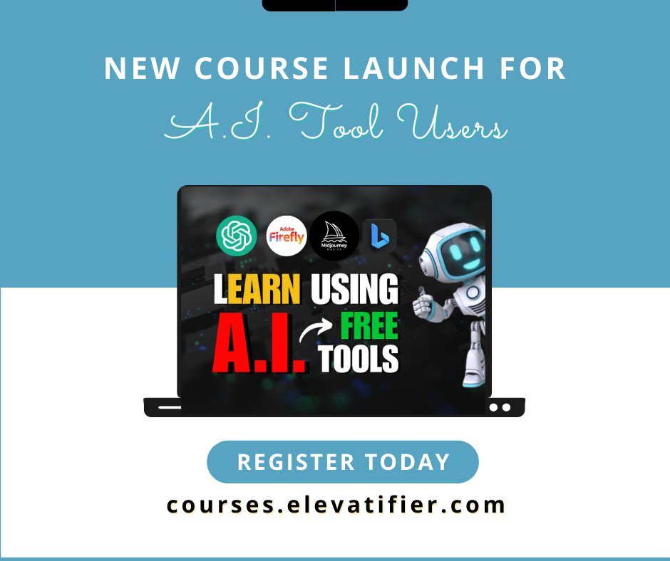 elevatifier's tweet photo. Unlock the earning potential of AI tools from home! Discover how ChatGPT, Adobe Firefly, Midjourney, and Microsoft.

-- Register Here -  https://t.co/z9kbw78Yrt https://t.co/7WpXomtFpJ